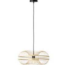 Suspension 1 ampoule hxØ 120x48 cm nature/noir