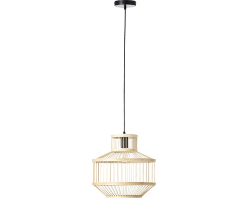 Suspension 1 ampoule hxØ 120x35 cm noir/nature 99244/76