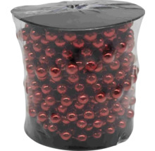 Bobine de guirlande de perles rouges brillantes pour la décoration