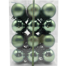 Paquet de boules de Noël vertes en plastique