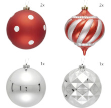 Ensemble de boules de Noël différentes
