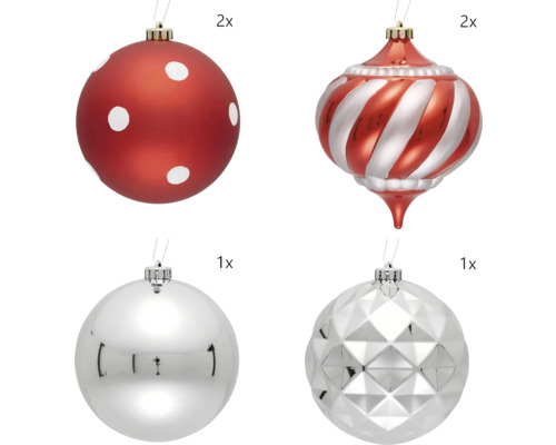Ensemble de boules de Noël différentes