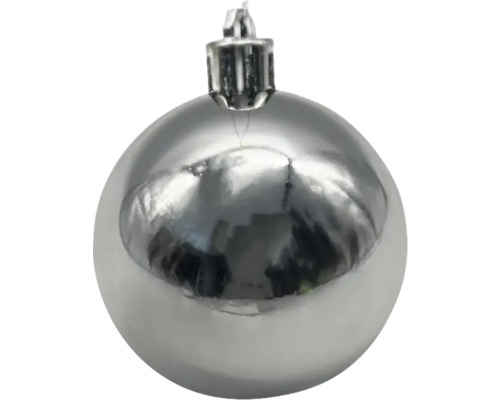 Silberne Weihnachtskugel