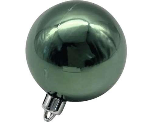 Boule de Noël verte avec suspension argentée