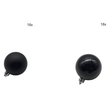 18er-Set Christbaumkugeln aus Kunststoff, einige matt und einige glänzend