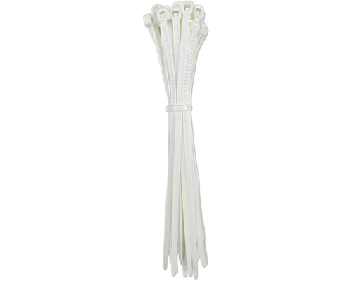 Collier de serrage blanc 200x4,6 mm 50 pièces Serre-câbles groupés