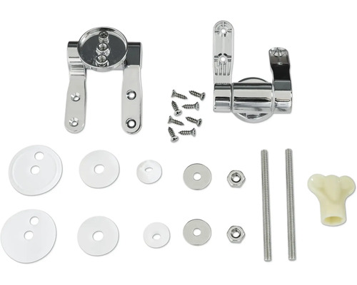 Kit de fixation pour siège de WC avec vis, écrous et rondelles