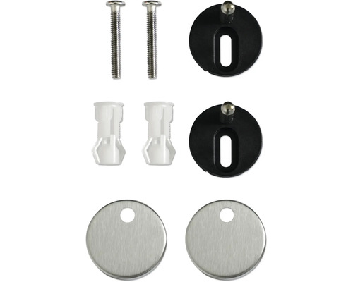 form & style Charnière pour abattant WC BASILAN Kit de fixation pour siège de WC