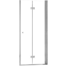 Paroi de douche avec porte en verre et cadre