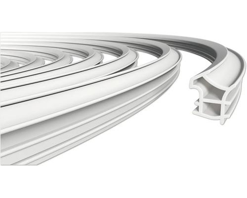 Profilé d'étanchéité blanc en coupe transversale