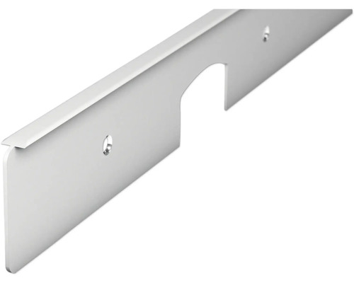 Profilé de raccordement longitudinal PICCANTE pour plans de travail de 38 mm d’épaisseur et bord postforming rayon 4 mm longueur: 635 mm Poignée métallique avec découpe et trous de forage