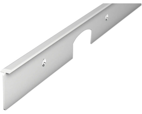 PICCANTE Verbindungsprofil Aluminium für Arbeitsplatten mit 28 mm Stärke und PP-Kante Radius 1,5 mm Länge: 635 mm Griffleiste aus Metall mit Befestigungslöchern