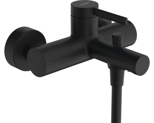 Schwarze Hansgrohe Aufputz-Brausearmatur mit Handbrause