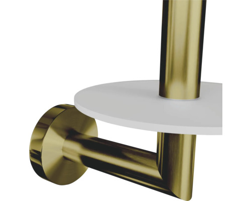 Porte-papier toilette en métal avec étagère