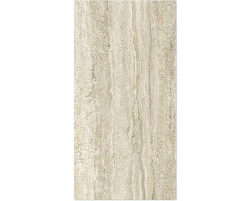 Carreau en travertin avec veinures naturelles