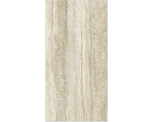 Carreau en travertin à surface marbrée