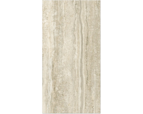Carreau de travertin beige avec texture naturelle