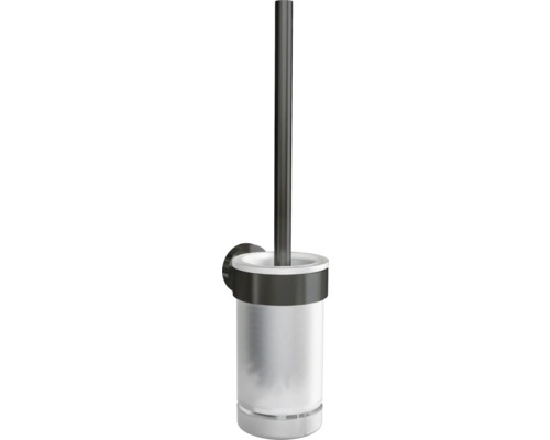 Garniture WC murale avec récipient et brosse