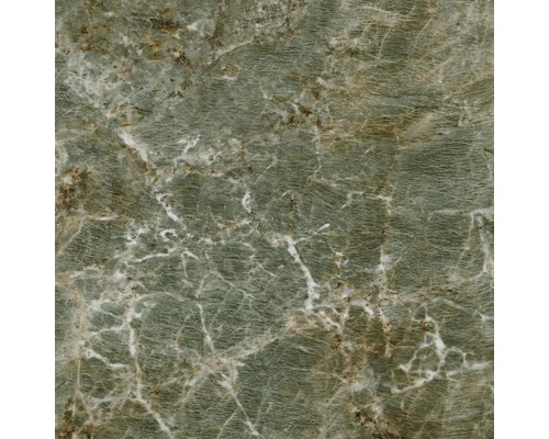 Nahaufnahme einer grünen Marmorplatte mit hellen Adern