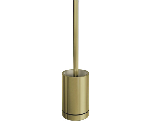 Ensemble brosse WC REIKA SAKU vertical tête de brosse WC en silicone or brossé Brosse de toilette dorée avec support