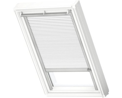 VELUX Dachfenster Wabenplissee weiß mit grauem Alu-Rahmen elektronisch FMC C04 1045K Dachfenster mit Plissee für den Innenbereich