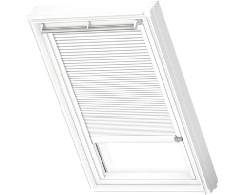 VELUX Dachfenster Wabenplissee weiß mit weißem Alu-Rahmen elektronisch FMC C02 1045KWL Dachfenster mit Rollo für Sonnenschutz