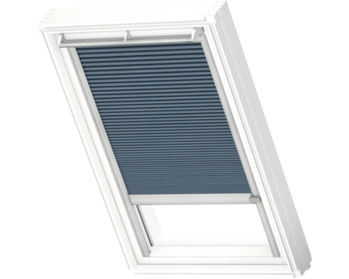 VELUX Dachfenster Wabenplissee schiefergrau mit grauem Alu-Rahmen elektronisch FMC C06 1164K Dachfenster mit geschlossenem Plissee