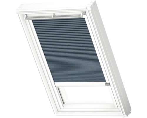 VELUX Dachfenster Wabenplissee schiefergrau mit weißem Alu-Rahmen elektronisch FMC CK02 1164KWL Dachfenster mit Plissee Rollo