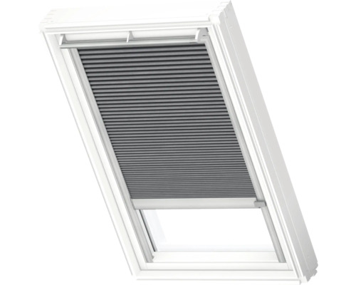 VELUX Dachfenster Wabenplissee grau-taupe mit grauem Alu-Rahmen elektronisch FMC C02 1170K Dachfenster mit Plissee