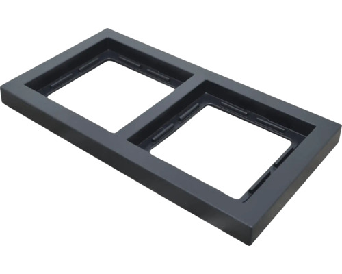 ROTH LANGE 59233 Rahmen 2-fach Primo V2.0 schwarzgrau Doppelrahmen für Schalter und Steckdosen