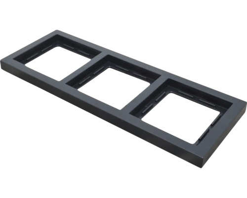 ROTH LANGE 59246 Rahmen 3-fach Primo V2.0 schwarzgrau Dreifachrahmen für Schalter
