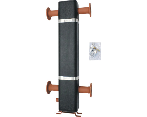 Heizkörperanschlussblock mit Montagezubehör