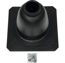 Dachdurchführung mit Montagematerial für den sicheren Abschluss von Rohren auf dem Dach.