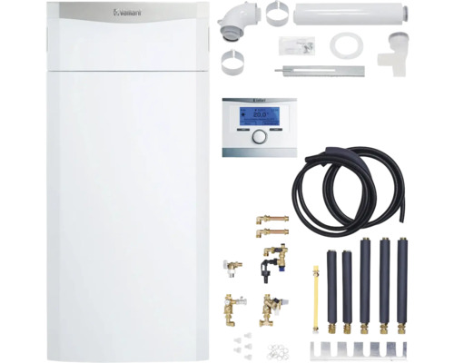 Vaillant Paket 1.408/5 Gas-Kompaktgerät ecoCOMPACT VSC 206/4-5 90 Liter, witterungsgeführter Regelung multiMATIC VRC 700/6 und Luft-/Abgasführung Ø 80 PP Gasart LL 0010029731 Vaillant Heizgerät mit Zubehör
