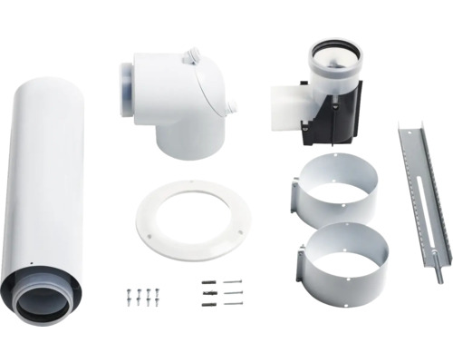 Vaillant Paket 1.51 Luft-/Abgasführung im Schacht starr und Anschluss-Set Ø 80/125 PP 3 Stück 0010040555 Einzelteile für ein Dunstabzugshauben-Abluftsystem