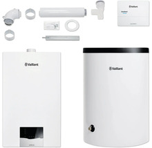 Vaillant ecoTEC plus Gas-Brennwerttherme mit Zubehör und Warmwasserspeicher