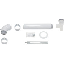 Heizungszubehör-Set mit Rohren, Schellen und Montageelementen