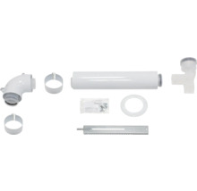 Abgaszubehör-Set mit Rohren, Schellen und Befestigungsmaterial