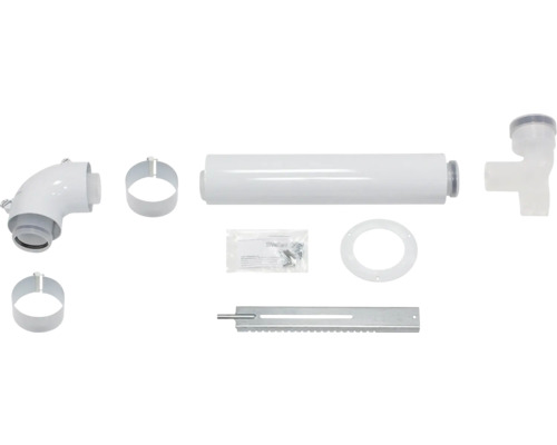 Abgaszubehör-Set mit Rohren, Schellen und Befestigungsmaterial