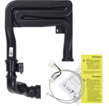 Abgasrohr mit Kabel und Vaillant Warnhinweis