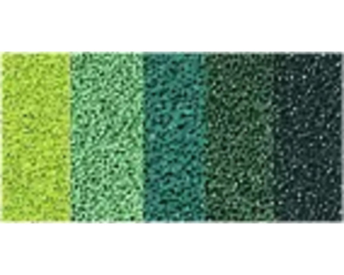 Farbmusterkarte mit verschiedenen Grüntönen