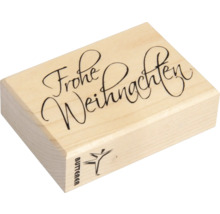 Tampon en bois avec l''inscription Joyeux Noël
