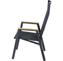 Chaise de jardin avec accoudoirs et dossier haut