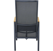 Chaise de jardin en aluminium avec revêtement textile