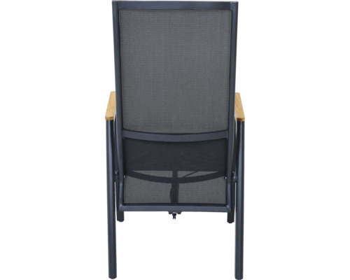 Chaise de jardin en aluminium avec revêtement textile