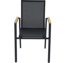 Chaise de jardin avec accoudoirs et tissu en maille