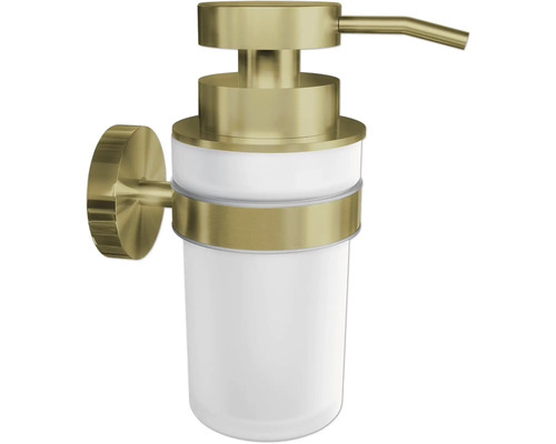 Distributeur de savon mural en métal et verre