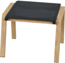 Hocker aus Holz mit schwarzer Sitzfläche