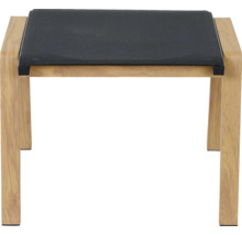 Hocker mit Holzgestell und Stoffbezug