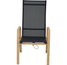 Fauteuil de jardin avec accoudoirs et dossier haut